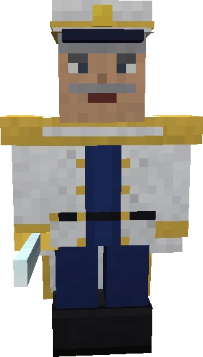 Un amiral de la Marine en uniforme blanc
